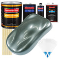 Steel Gray Metallic - Urethane Basecoat with Clearcoat Auto Paint - Complete Slow Gallon Paint Kit - Professional Gloss Automotive Car Truck Coating