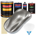 Titanium Gray Metallic - Urethane Basecoat with Clearcoat Auto Paint - Complete Medium Gallon Paint Kit - Professional Automotive Car Truck Coating