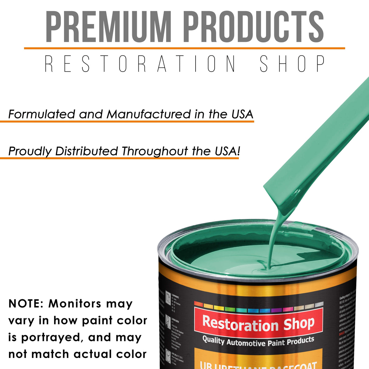 Light Aqua - Urethane Basecoat with Clearcoat Auto Paint - Complete Slow Gallon Paint Kit - Professional High Gloss Automotive, Car, Truck Coating