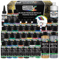 36 Color Metallic Ready to Pour Acrylic Pouring Paint Set, 2oz Bottles, Acrylic Paint Pour Supplies - Silicone Oil & Gloss Medium, Premium Pre-Mixed High Flow 8-Ounce Bottles