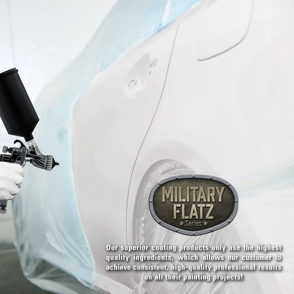 Military Flatz 595-37925 White - 2K Urethane Flat Automotive Paint - Quart