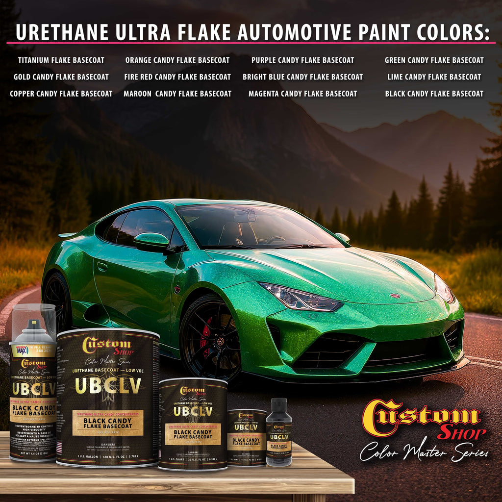 UFC Urethane Ultra Flake Colors - Black Candy Flake Basecoat- Quart
