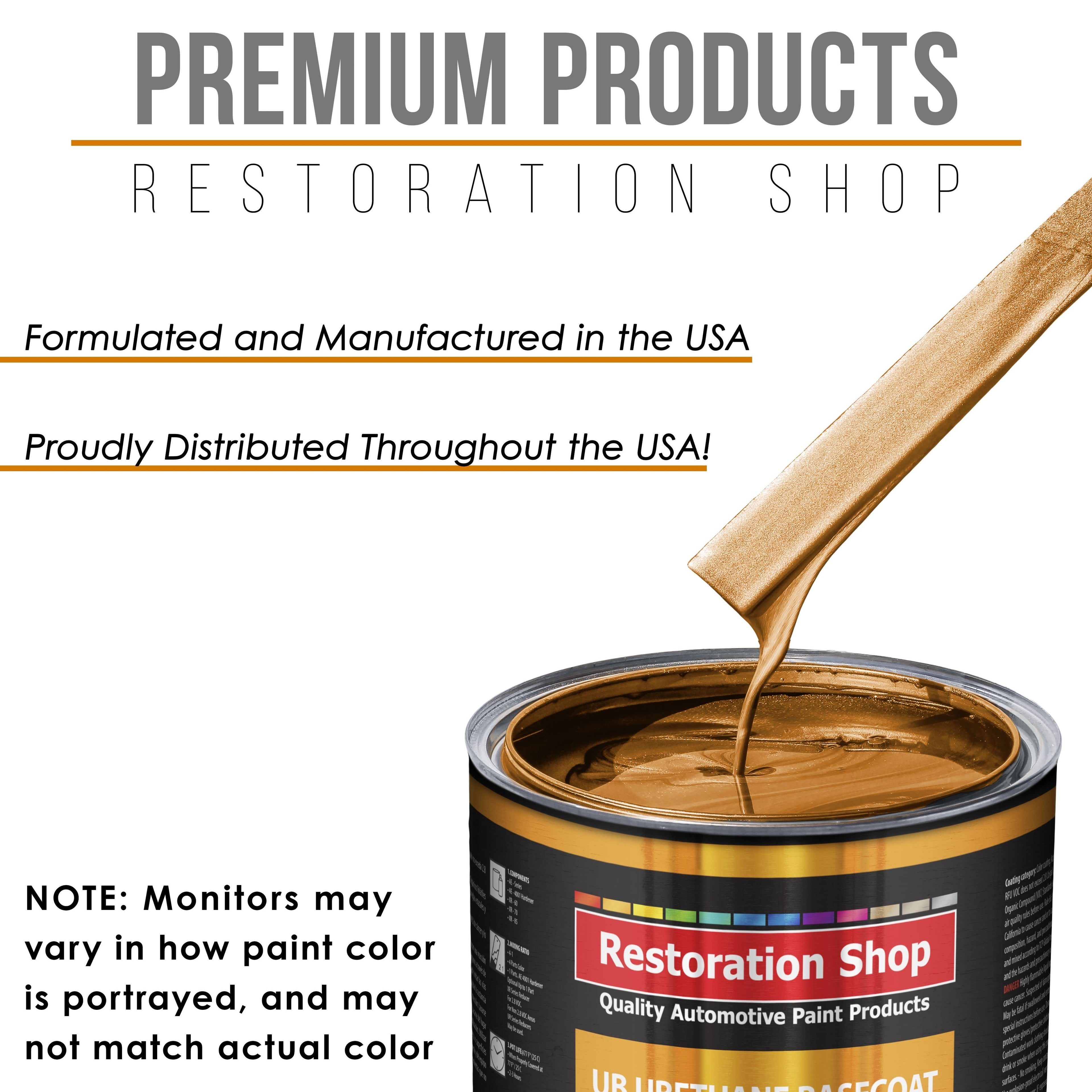 Sunburst Orange Metallic - Urethane Basecoat with Clearcoat Auto Paint - Complete Fast Gallon Paint Kit - Professional Automotive Car Truck Coating