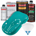 Deep Aqua Urethane Basecoat with European Clearcoat Auto Paint - Complete Quart Paint Color Kit - Automotive Refinish Coating