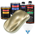 Champagne Gold Metallic - Urethane Basecoat with Clearcoat Auto Paint - Complete Medium Quart Paint Kit - Professional Automotive Car Truck Coating