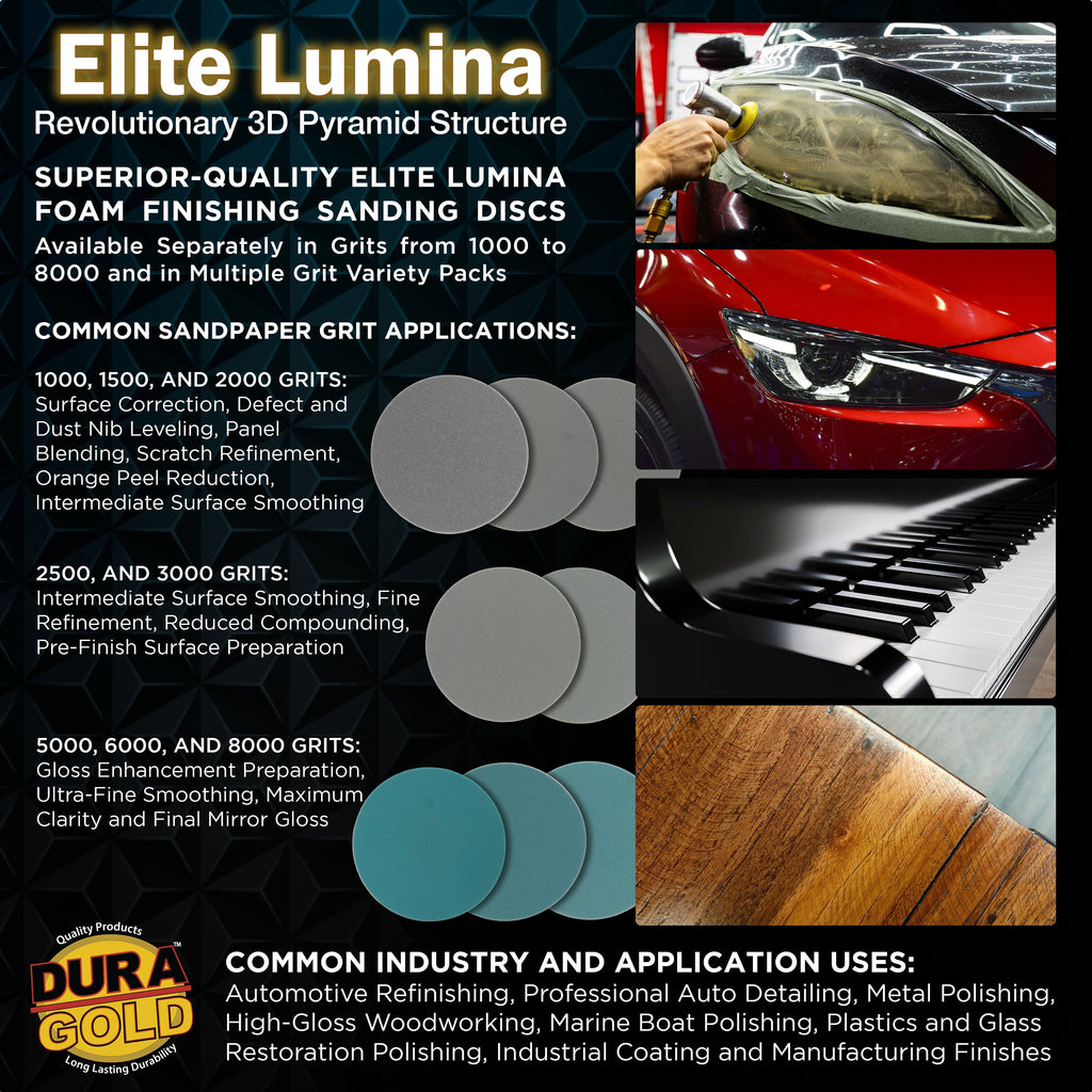 Elite Lumina 2” 1000 Grit Foam Finishing Sanding Discs, Box of 15