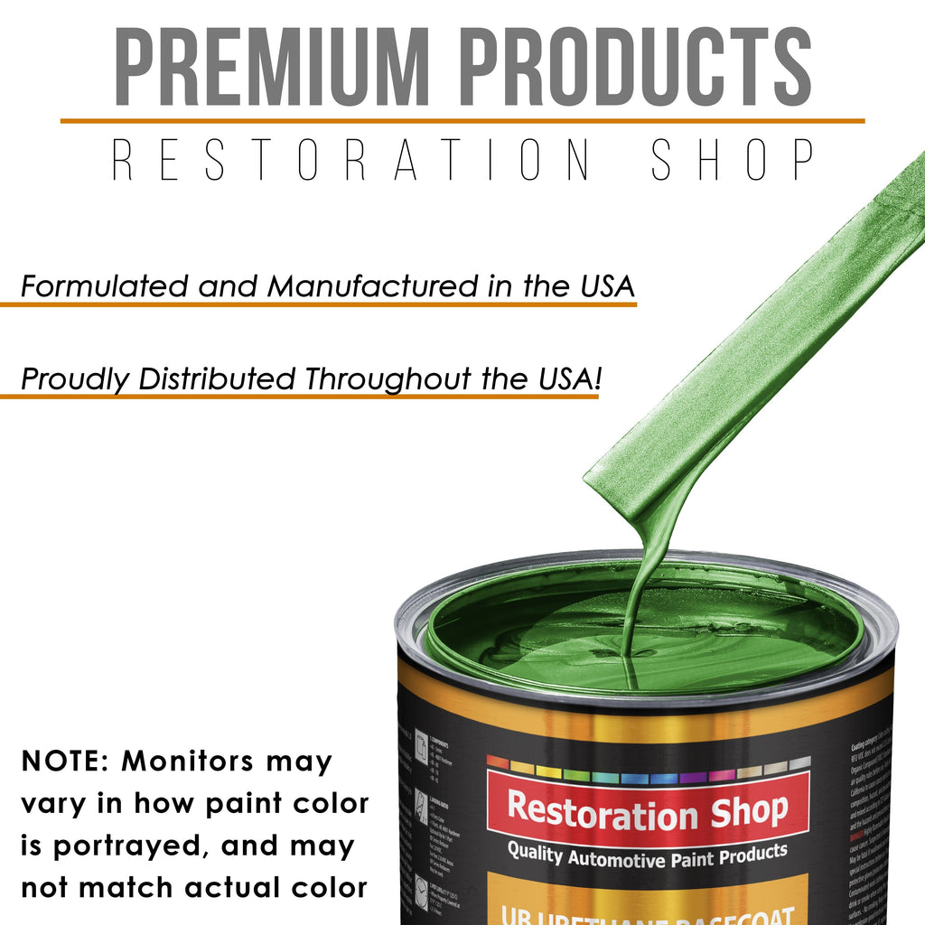 Gasser Green Metallic - Urethane Basecoat Auto Paint - Quart Paint Color Only - Professional High Gloss Automotive, Car, Truck Coating