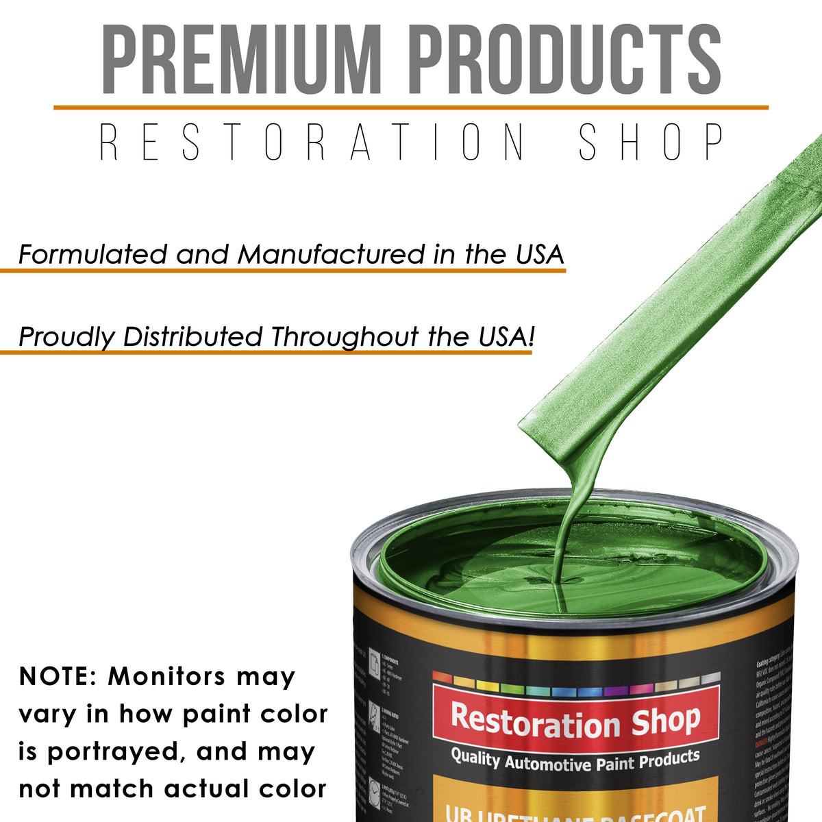 Gasser Green Metallic - Urethane Basecoat Auto Paint - Quart Paint Color Only - Professional High Gloss Automotive, Car, Truck Coating