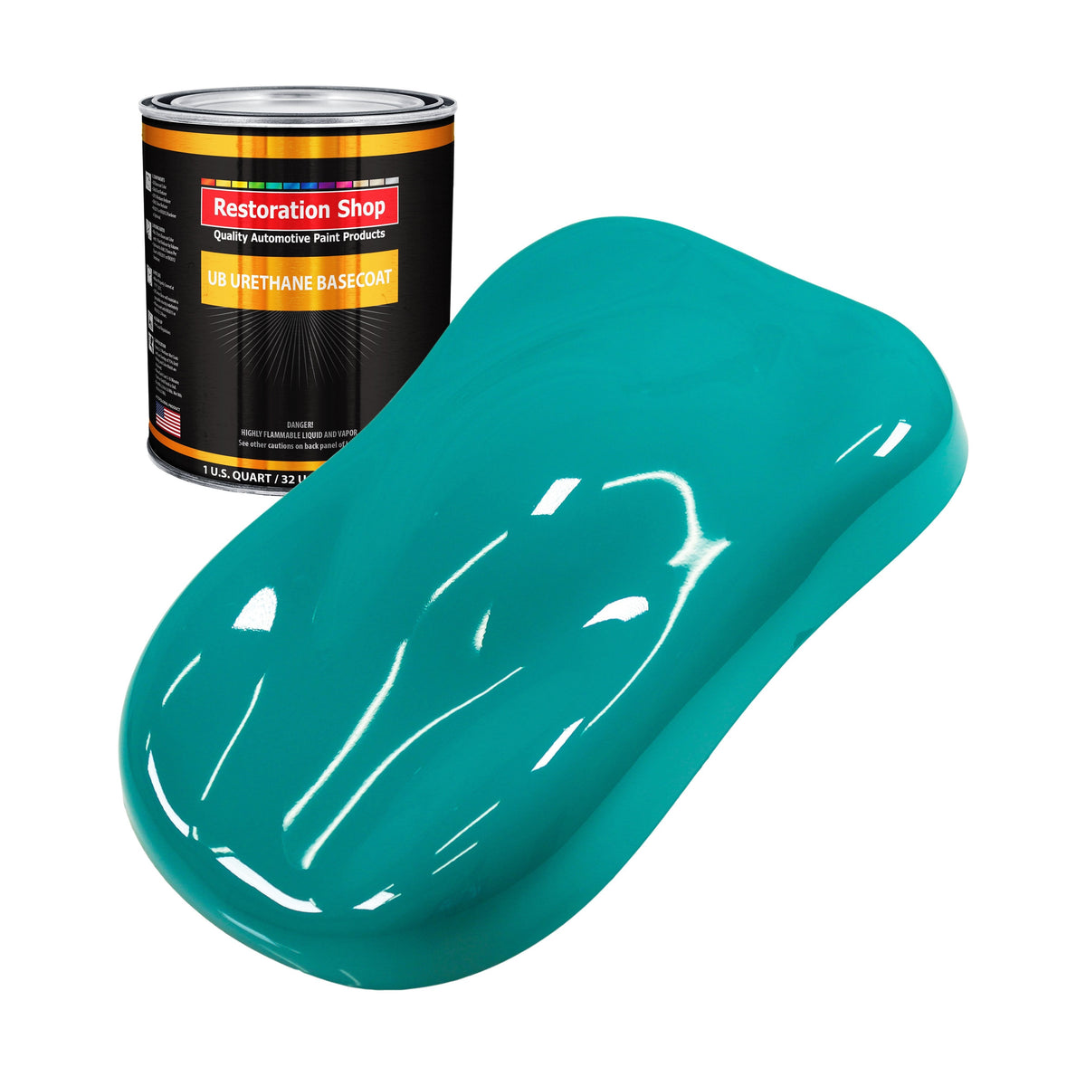 Deep Aqua - Urethane Basecoat Auto Paint - Quart Paint Color Only - Professional High Gloss Automotive, Car, Truck Coating