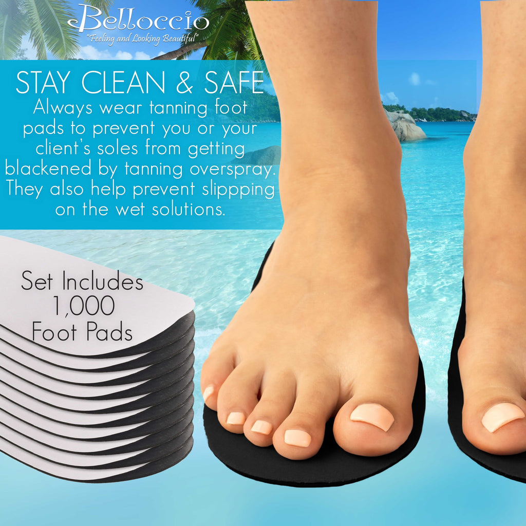 500 Pairs of Disposable Tanning Feet Pads (1000 Feet Total); Sunless Airbrush Spray Tanning Tent Foot Protection; (Color Varies)
