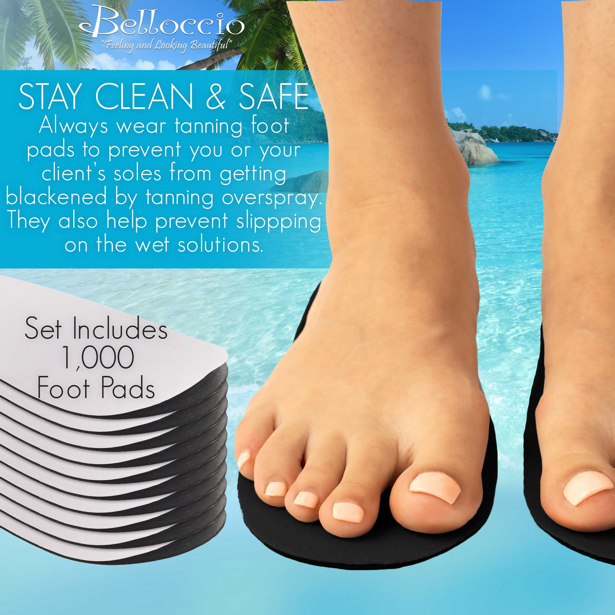 500 Pairs of Disposable Tanning Feet Pads (1000 Feet Total); Sunless Airbrush Spray Tanning Tent Foot Protection; (Color Varies)