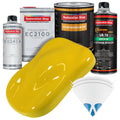 Electric Yellow Urethane Basecoat with European Clearcoat Auto Paint - Complete Quart Paint Color Kit - Automotive Refinish Coating