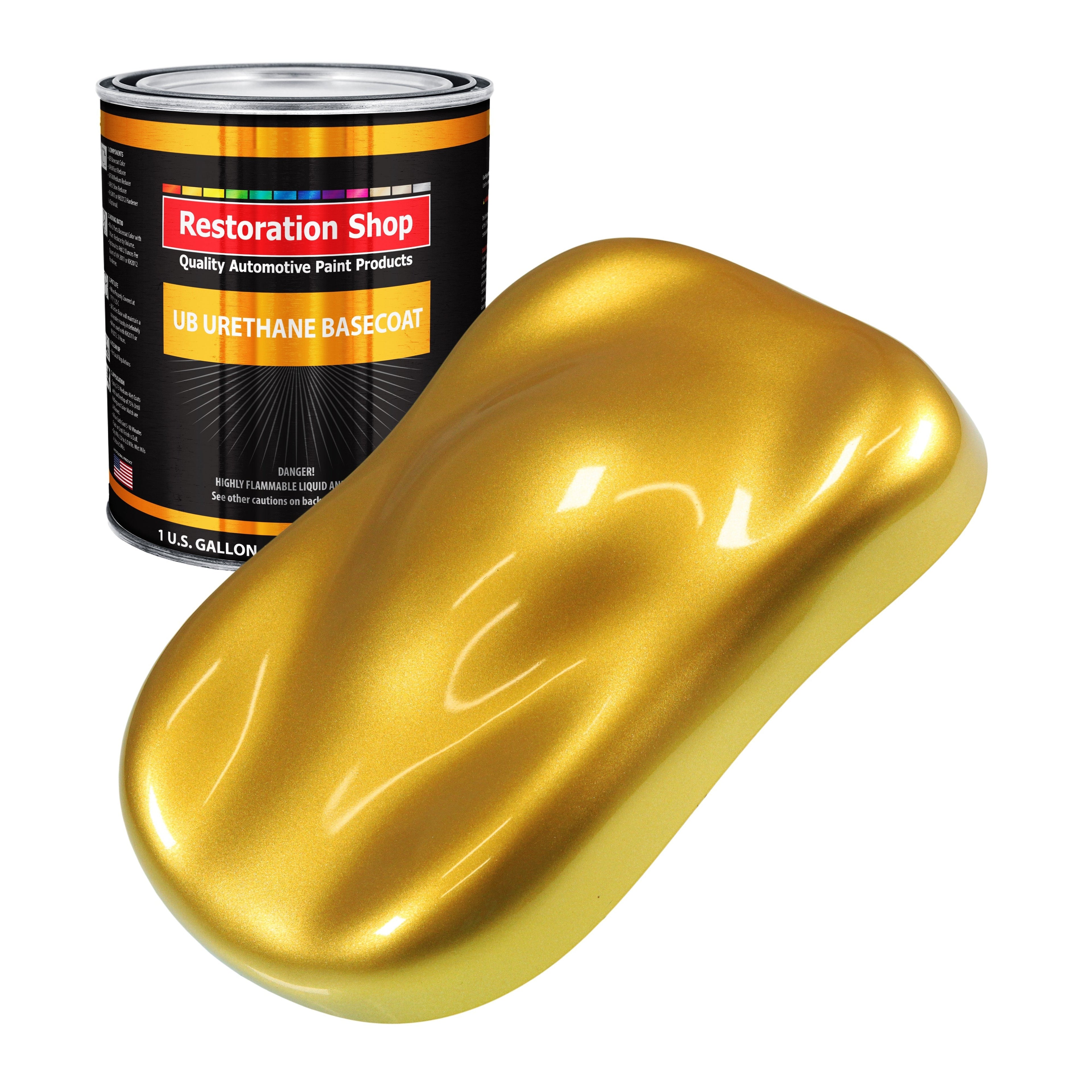 Saturn Gold Firemist - Urethane Basecoat Auto Paint - Gallon Paint Color Only - Professional High Gloss Automotive, Car, Truck Coating