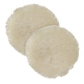 Premium 8 Inch Wool Buffing Pads (2 Pack) - 100% Natural Wool Buffer Pads, Polishing Pad for Car Detailing - 1 Inch Thick Pile, Tie-On Bonnet Buffing Pad for Orbital Buffer