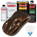 Mahogany Brown Metallic Urethane Basecoat with European Clearcoat Auto Paint - Complete Quart Paint Color Kit - Automotive Refinish Coating