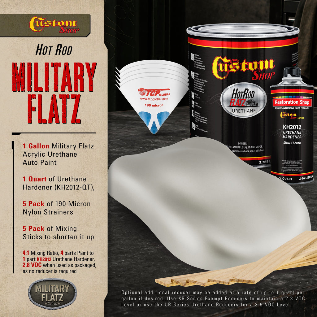 Military Flatz 595-36270 Haze Gray - 2K Urethane Flat Automotive Paint - Gallon Kit