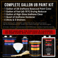 Vibrant Lime Green - Urethane Basecoat with Clearcoat Auto Paint - Complete Fast Gallon Paint Kit - Professional Gloss Automotive Car Truck Coating