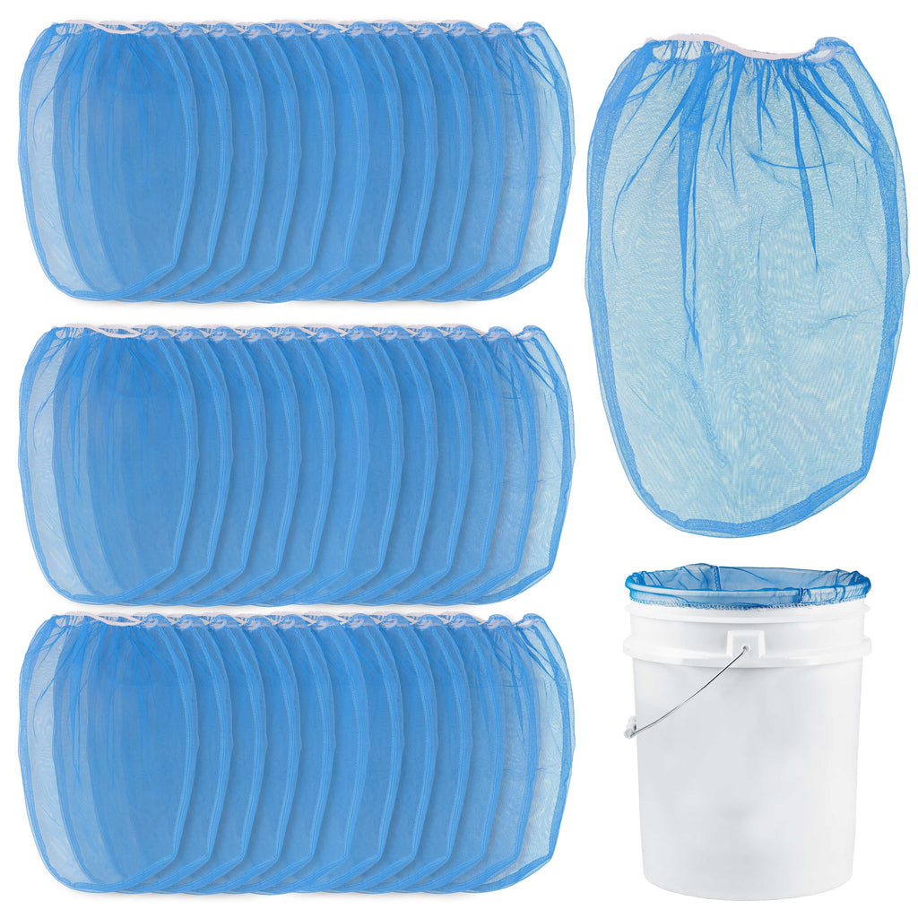 5 Gallon Paint & Liquid Strainer Filter Bag with Pure Blue Fine Nylon Mesh, Pack of 36 - Used in 5 Gallon Buckets