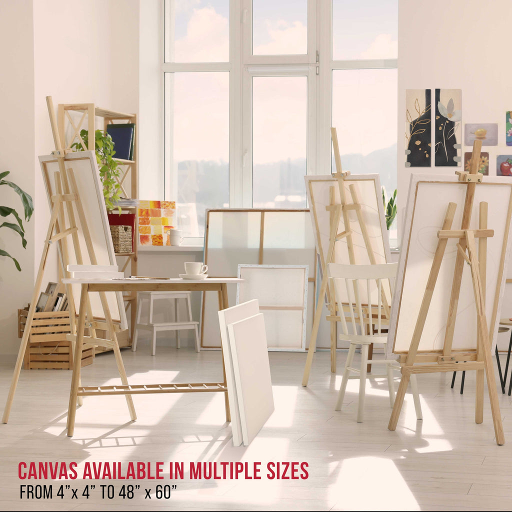 Large Stretched Canvas for Painting 20x24 inch Gallery Depth 1-1/2" Thick, 3-Pack - 12oz Acrylic Gesso Triple Primed, Professional Artist Quality, 100% Cotton - Oil, Pouring Paint
