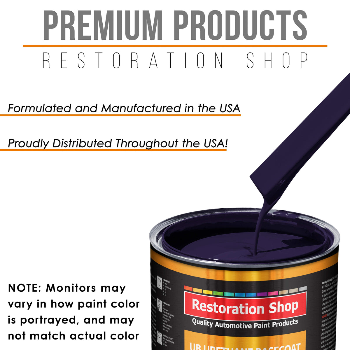 Majestic Purple - Urethane Basecoat Auto Paint - Quart Paint Color Only - Professional High Gloss Automotive, Car, Truck Coating